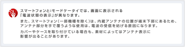 同じ場所、同じ機種でもアンテナ表示が違うことがあるの画像