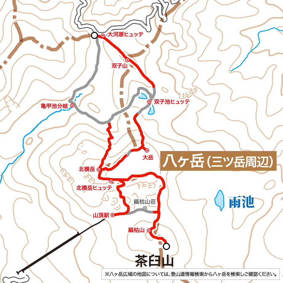 八ヶ岳(三ツ岳周辺)
