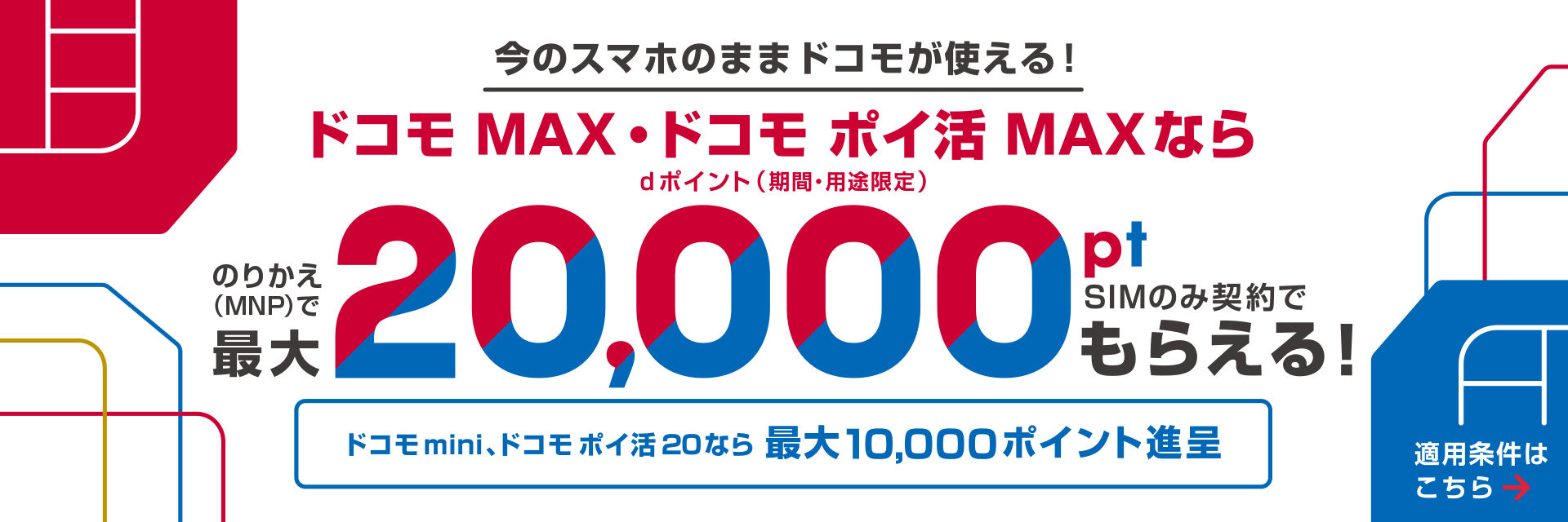 SIMのみ契約でdポイントプレゼント