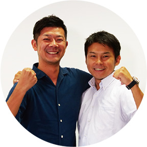 株式会社NTTドコモ四国支社 法人営業部 泉宮 裕樹(右)株式会社ドコモCS四国 高知支店法人営業部 藤田 然吏(左)