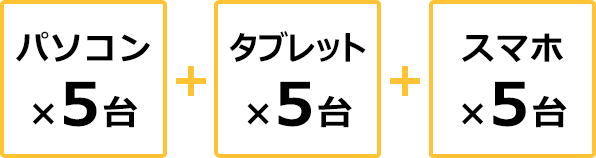 1IDで最大15台までOfficeアプリをインストール