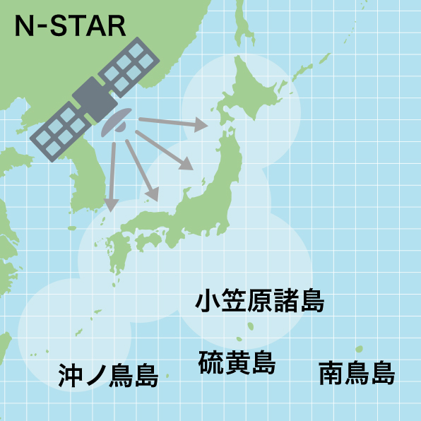 サービスエリアは日本全土（※）&沿岸約200海里