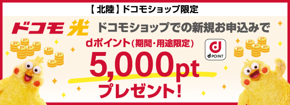 【ドコモ光 1ギガ】dポイントプレゼント特典
