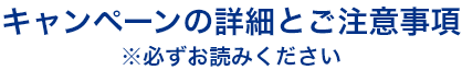 キャンペーンの詳細とご注意事項※必ずお読みください