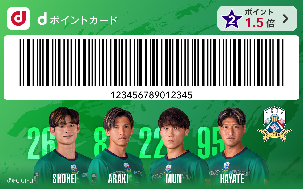FC岐阜 デザイン（選手）