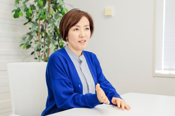 戸田さんのインタビュー風景