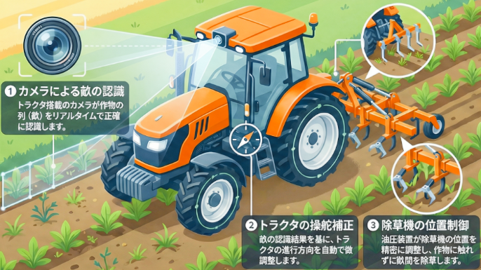 生産性向上に資するAIロボティクス技術を説明する図