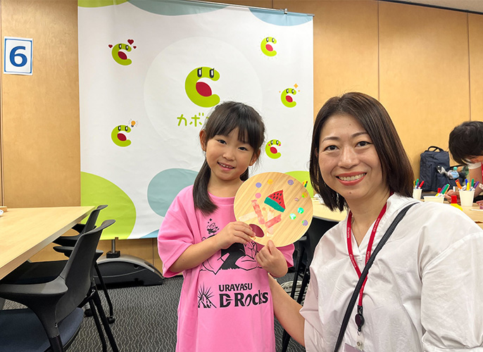 うちわが完成した様子②