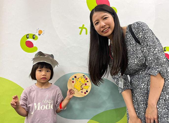 うちわが完成した様子③