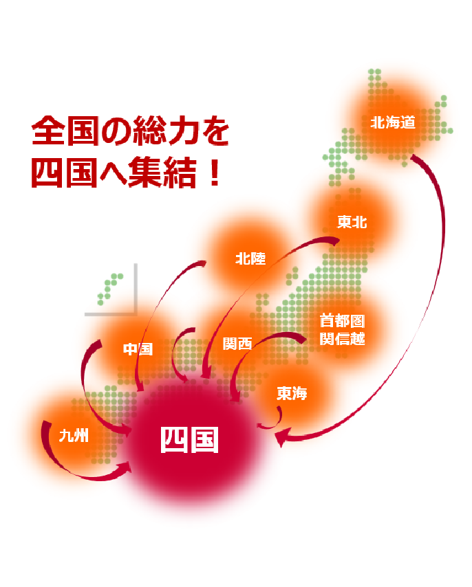 全国の総力を四国へ集結!