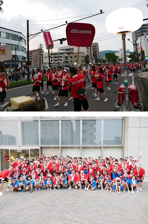 写真：長野びんずる「踊り子連」として参加（長野県）の様子