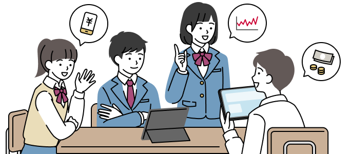 キャッシュレス学園祭を通じて、金融について学ぶ・職業観を育むの様子