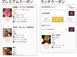 プレミアムクーポン ランチクーポン