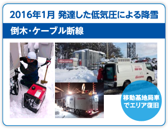 2016年1月 発達した低気圧による降雪 倒木・ケーブル断線