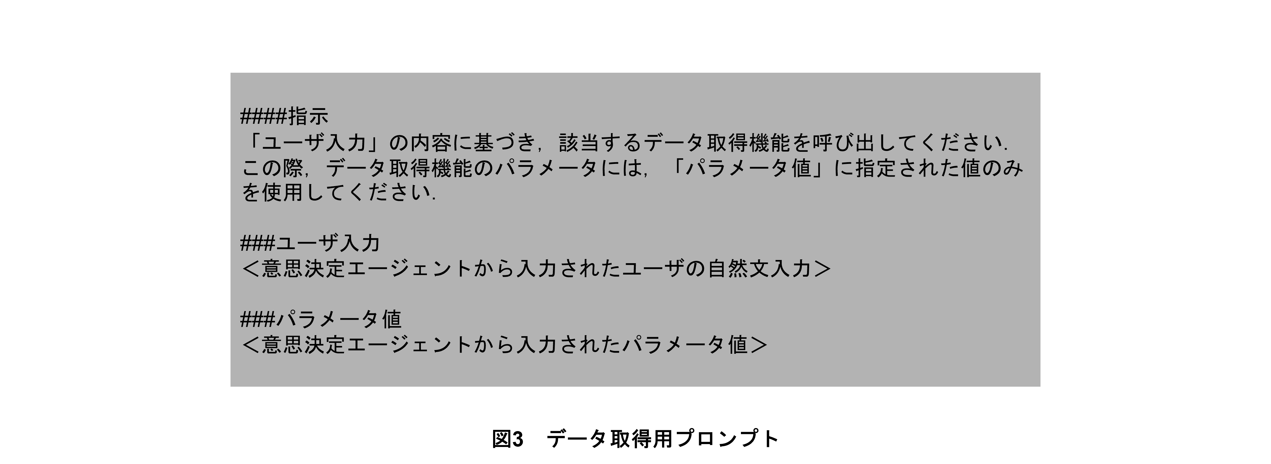 図3　データ取得用プロンプト