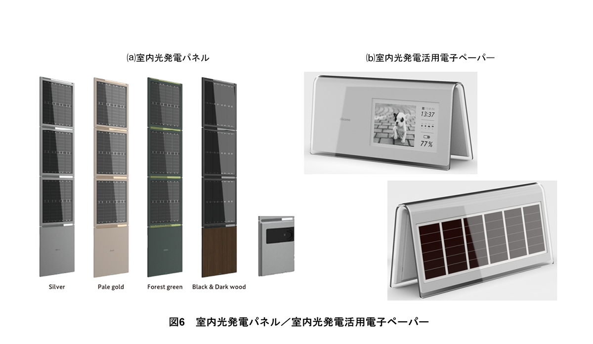 図6　室内光発電パネル／室内光発電活用電子ペーパー