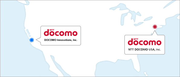 DOCOMO Offices in Americas areamap