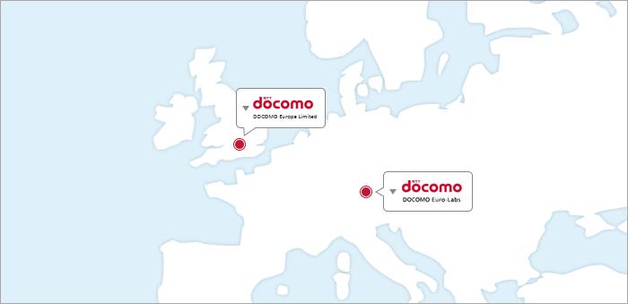 DOCOMO Offices in Europe areamap