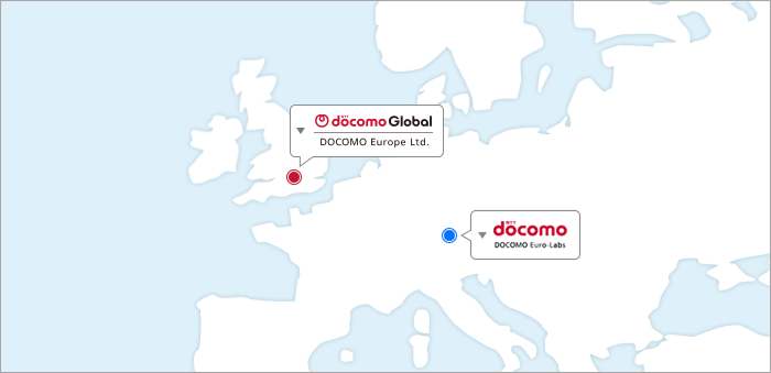 DOCOMO Offices in Europe areamap
