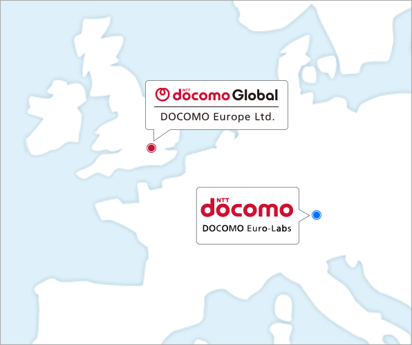 DOCOMO Offices in Europe areamap