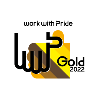 Logo: Index for LGBT initiatives, "work with Pride Gold 2022"