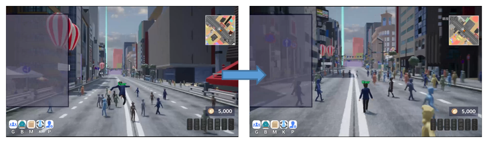 Figure 7  Variation in passerby NPCs
