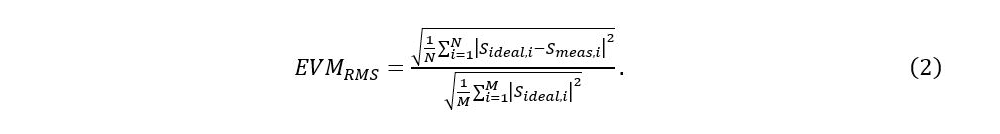 (2) the Root Mean Square value of EVM