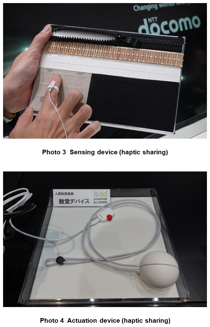 Photo 3 Sensing device (haptic sharing), Photo 4 Actuation device (haptic sharing)