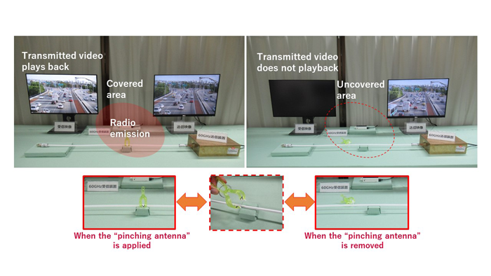 Photos: improving indoor coverage using pinching antenna