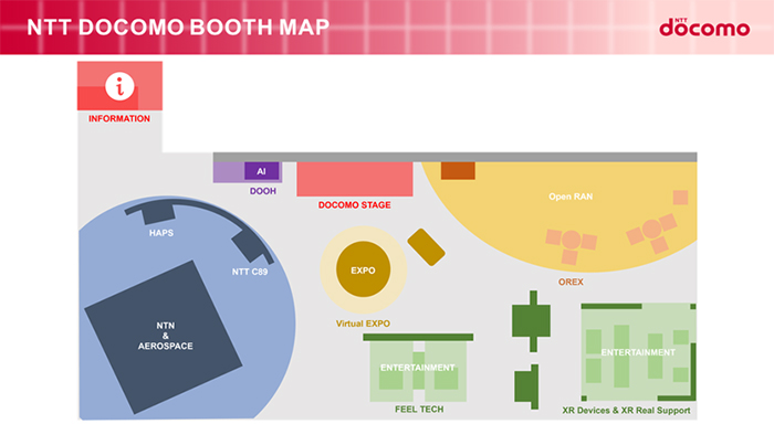 NTT DOCOMO BOOTH MAP