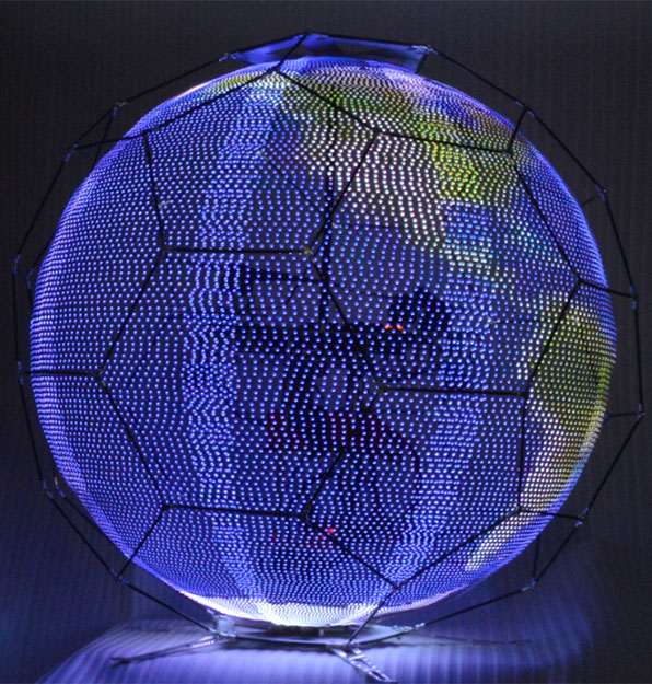 NTT DOCOMO's Spherical Drone Display Illuminated