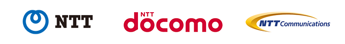 NTT logo, NTT DOCOMO logo, NTT Communications logo