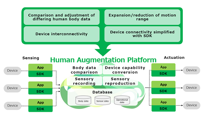 Structure of human-augmentation platform
