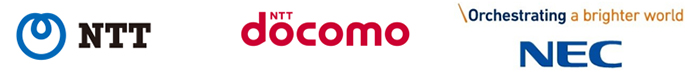 Nippon Telegraph and Telephone Corporation, NTT DOCOMO, NEC Corporation logo