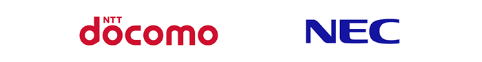 NTT DOCOMO logo and NEC corporateion logo