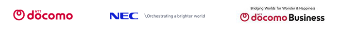 NTTdocomo, NEC, DOCOMO BUSINESS logo