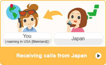 Receiving calls from Japan