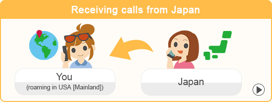 Receiving calls from Japan