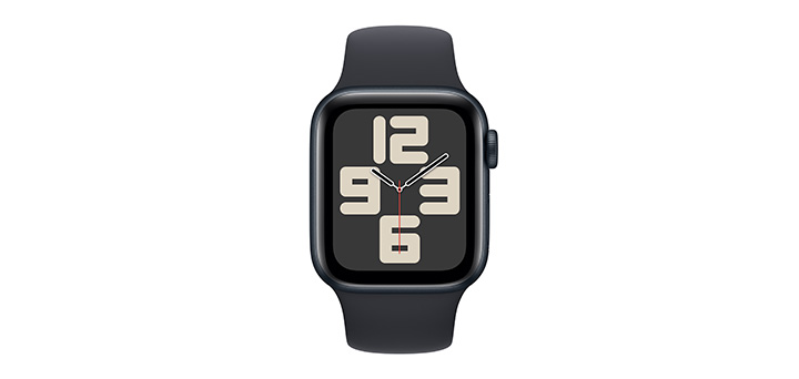 Apple Watch SE（第2世代） 40mm ミッドナイトアルミニウムケースとミッドナイトスポーツバンド