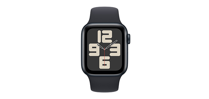 Apple Watch SE(第2世代) 40mm ミッドナイトアルミニウムケースとミッドナイトスポーツバンド
