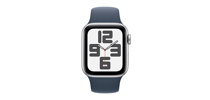Apple Watch SE(第2世代) 40mm シルバーアルミニウムケースとストームブルースポーツバンド