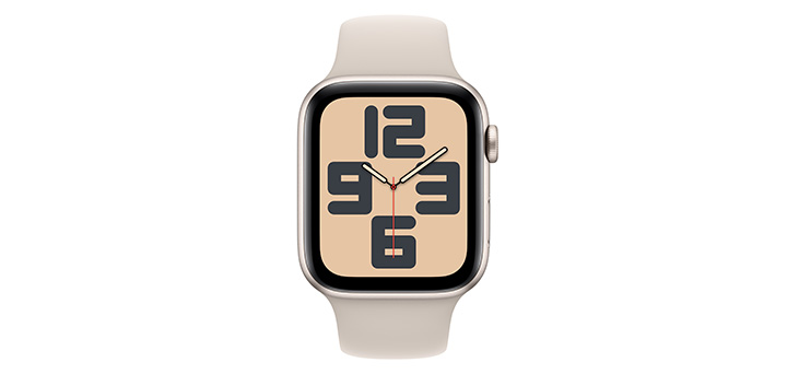 Apple Watch SE(第2世代) 44mm スターライトアルミニウムケースとスターライトスポーツバンド