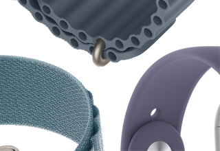 Apple Watch Series 11のバンド:パープルフォグのスポーツバンド、アンカーブルーのオーシャンバンド、ライトブルーのアルパインループ