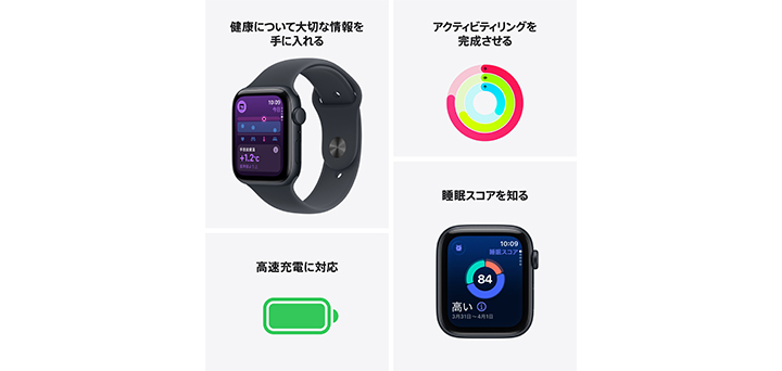 Apple Watch SE 3 40mm スターライトアルミニウムケースとスターライトスポーツバンド - S/M