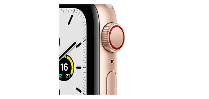 Apple Watch SE 40mm ゴールドアルミニウムケースとスターライトスポーツバンド