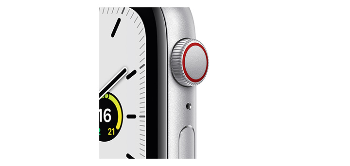 Apple Watch SE 44mm シルバーアルミニウムケースとアビスブルースポーツバンド