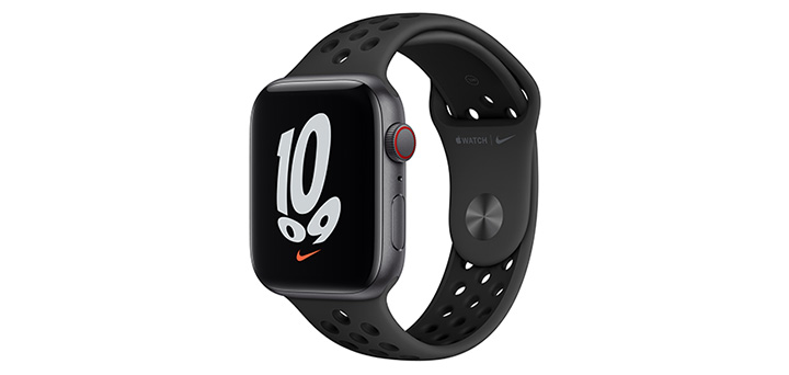 Apple Watch Nike SE 44mm スペースグレイアルミニウムケースとアンスラサイト／ブラックNikeスポーツバンド