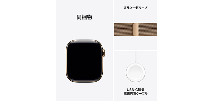 Apple Watch series 10 42mm ゴールドチタニウムケースとゴールドミラネーゼループ