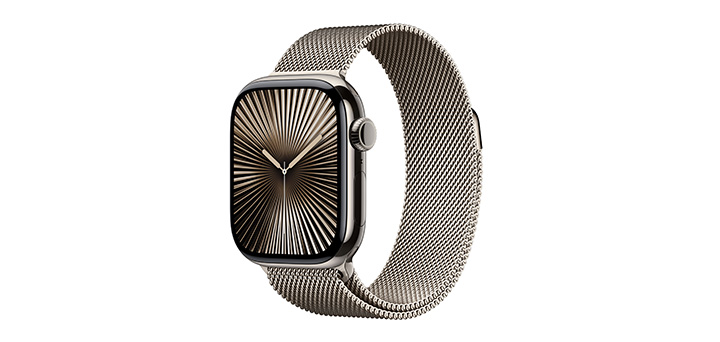 Apple Watch series 10 42mm ナチュラルチタニウムケースとナチュラルミラネーゼループ