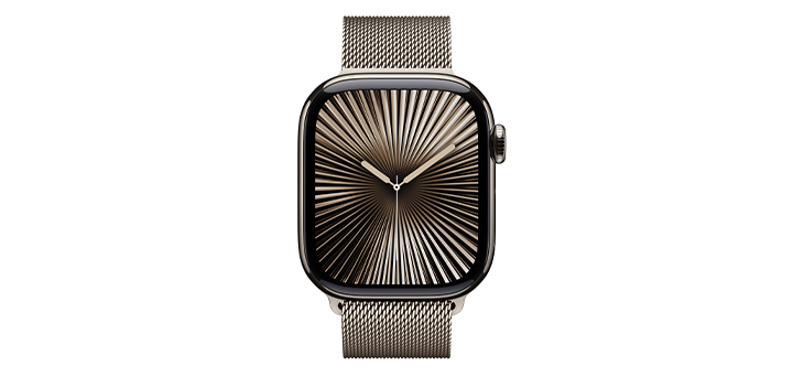 Apple Watch series 10 42mm ナチュラルチタニウムケースとナチュラルミラネーゼループ